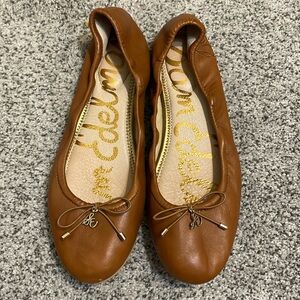 Tan Felicia Ballet Flats - Size 8.5 Medium